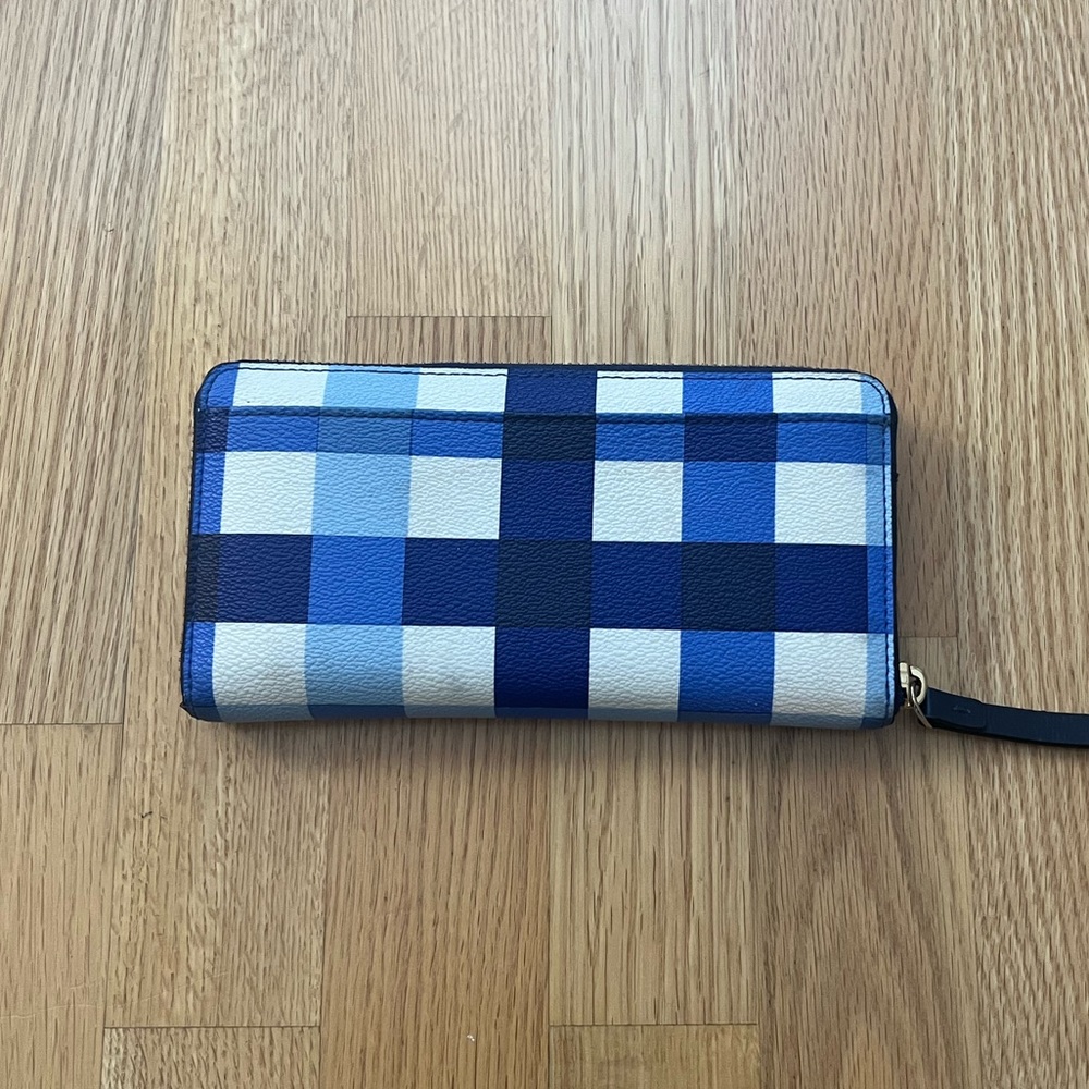 Kate Spade Checkered Wallet - Zippered - Lightly Used, Great Condition